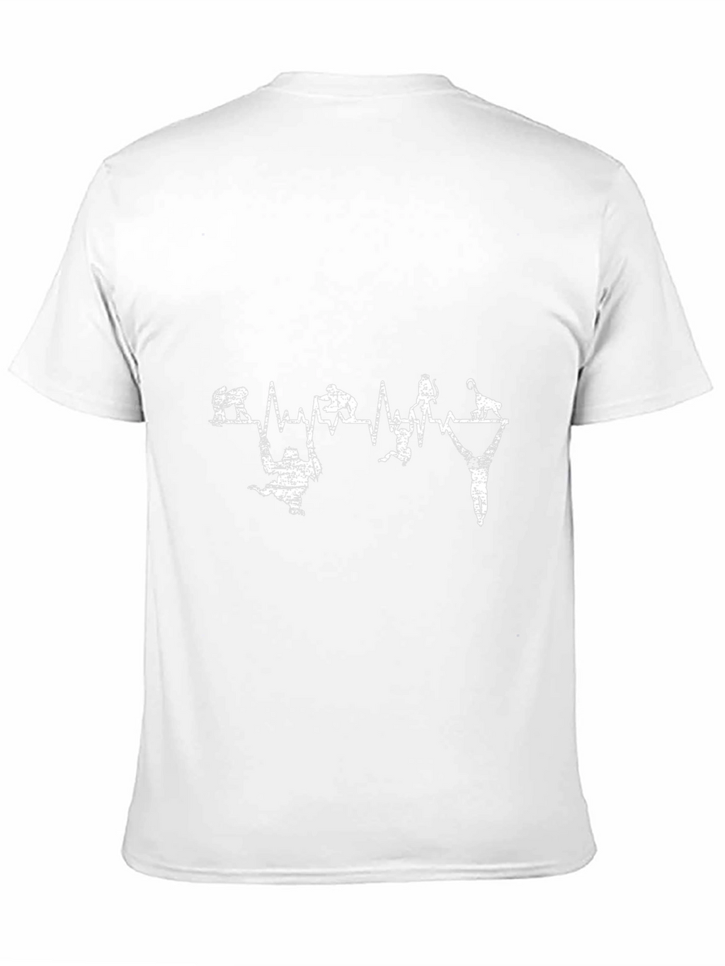 Funny Climbing Heartbeat Black T-Shirt