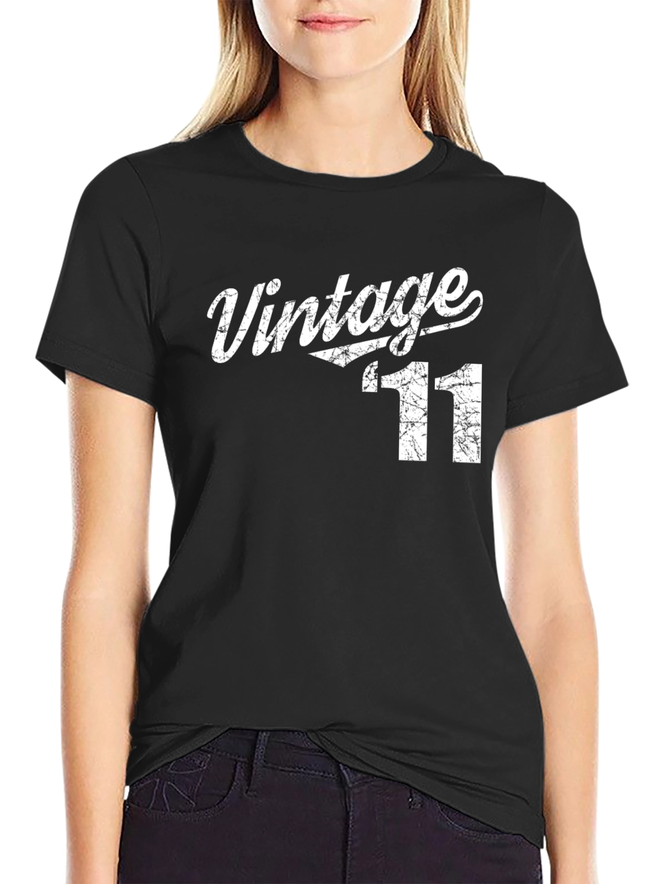 Vintage 11 Graphic Tee - Retro Style Mens T-Shirt