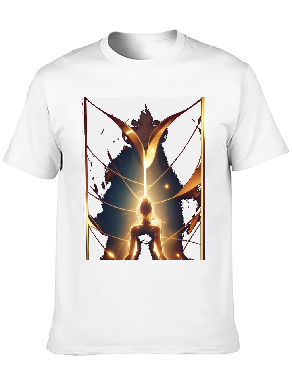 Meditative Figure Graphic Tee - Black