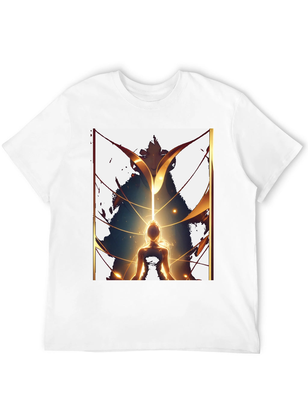 Meditative Figure Graphic Tee - Black