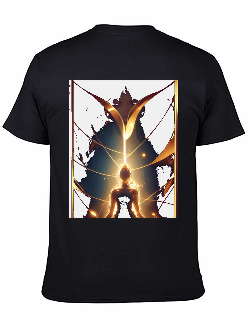 Meditative Figure Graphic Tee - Black