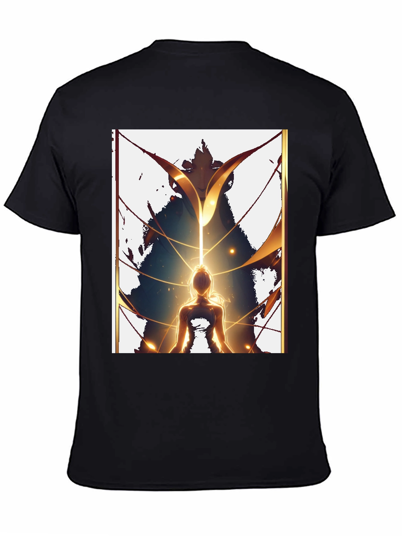 Meditative Figure Graphic Tee - Black
