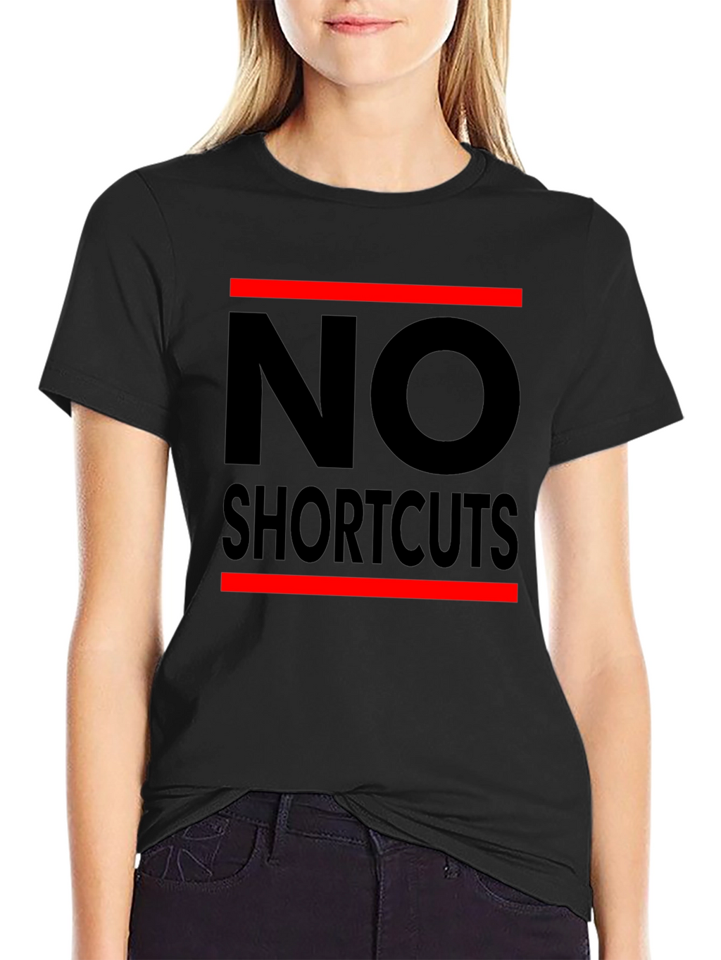 No Shortcuts Black Graphic T-Shirt