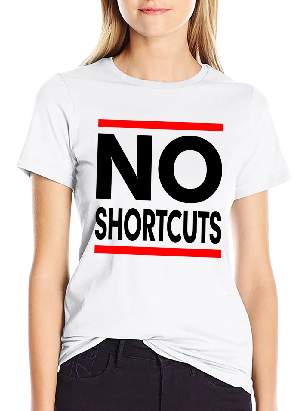 No Shortcuts Black Graphic T-Shirt