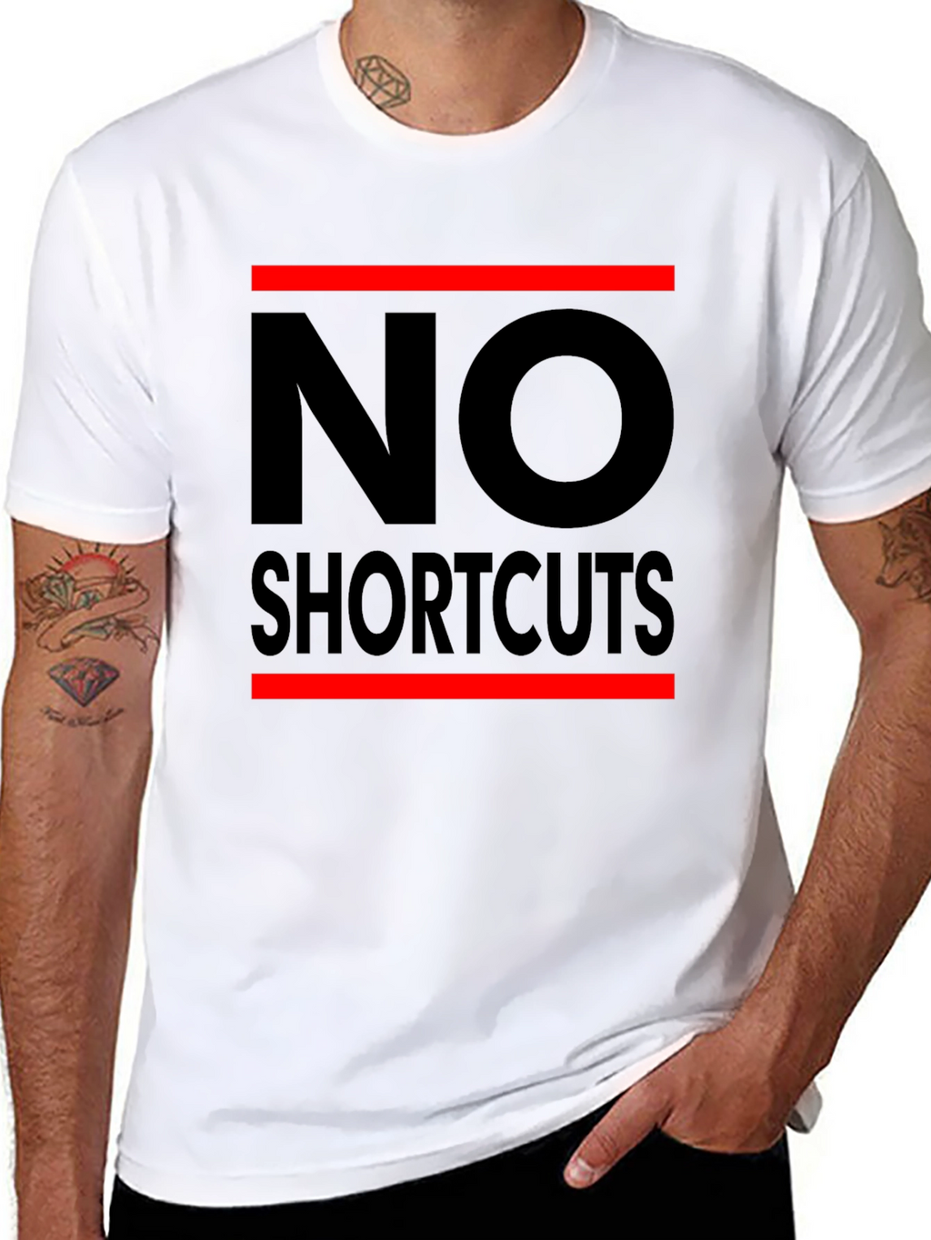 No Shortcuts Black Graphic T-Shirt