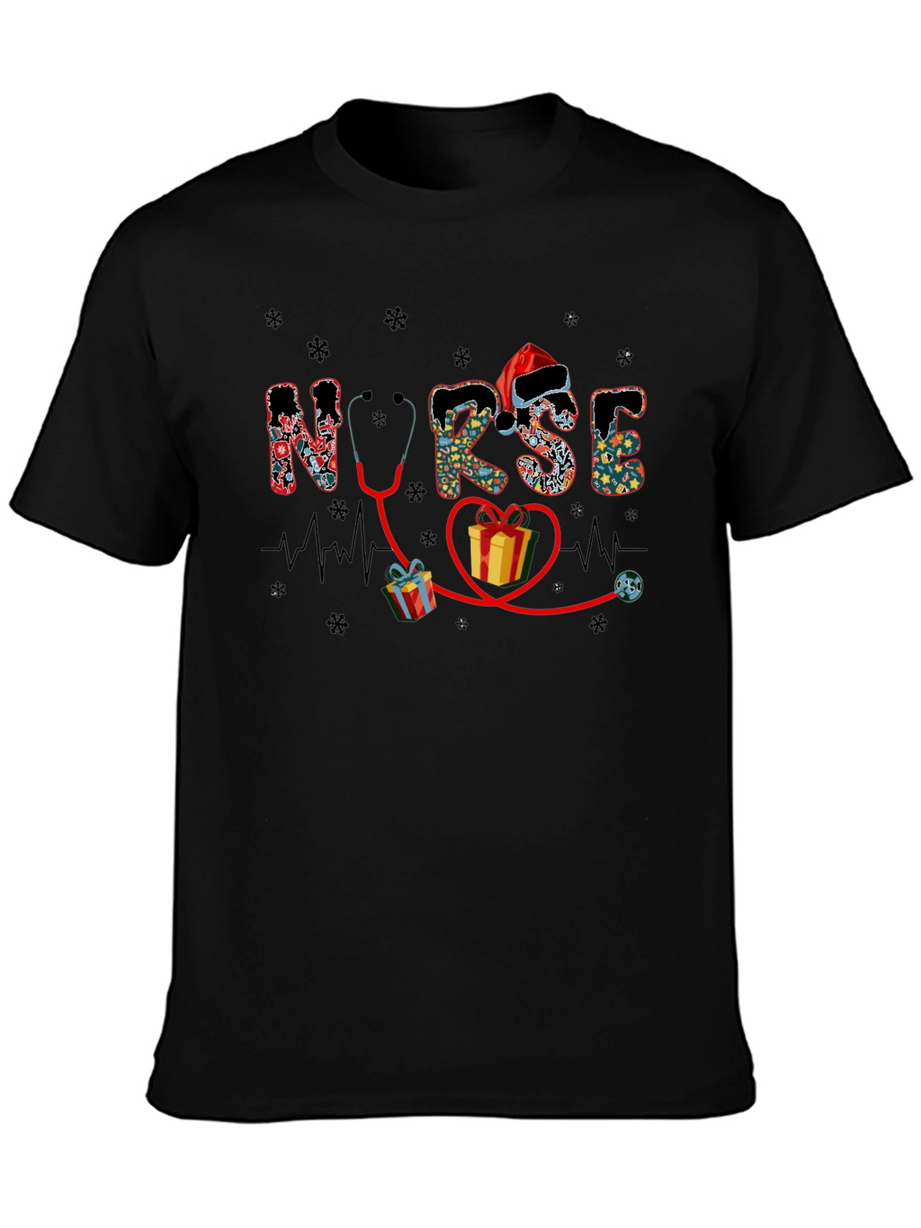 Festive Nurse Holiday Graphic Tee