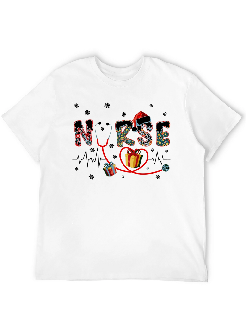 Festive Nurse Holiday Graphic Tee
