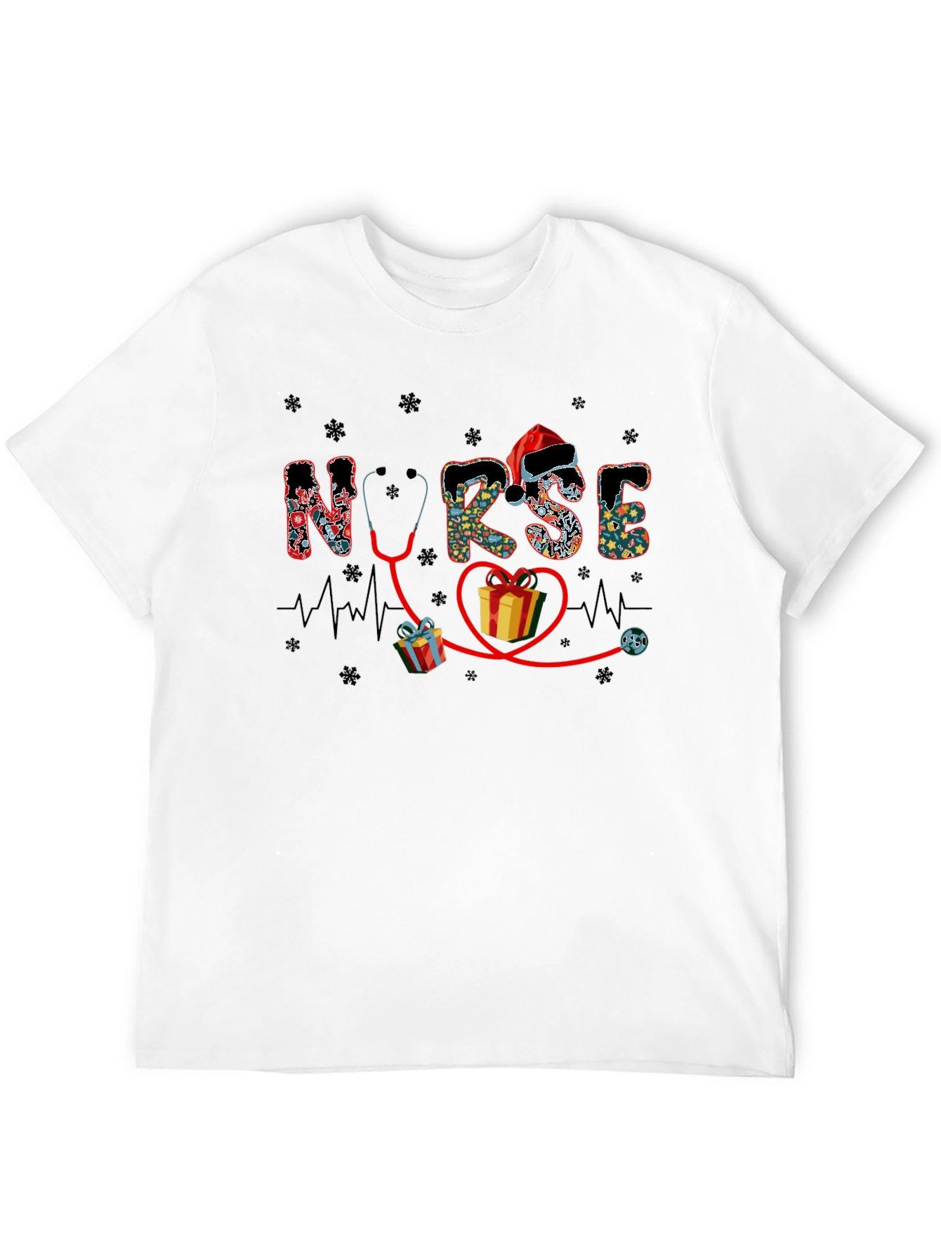 Festive Nurse Holiday Graphic Tee