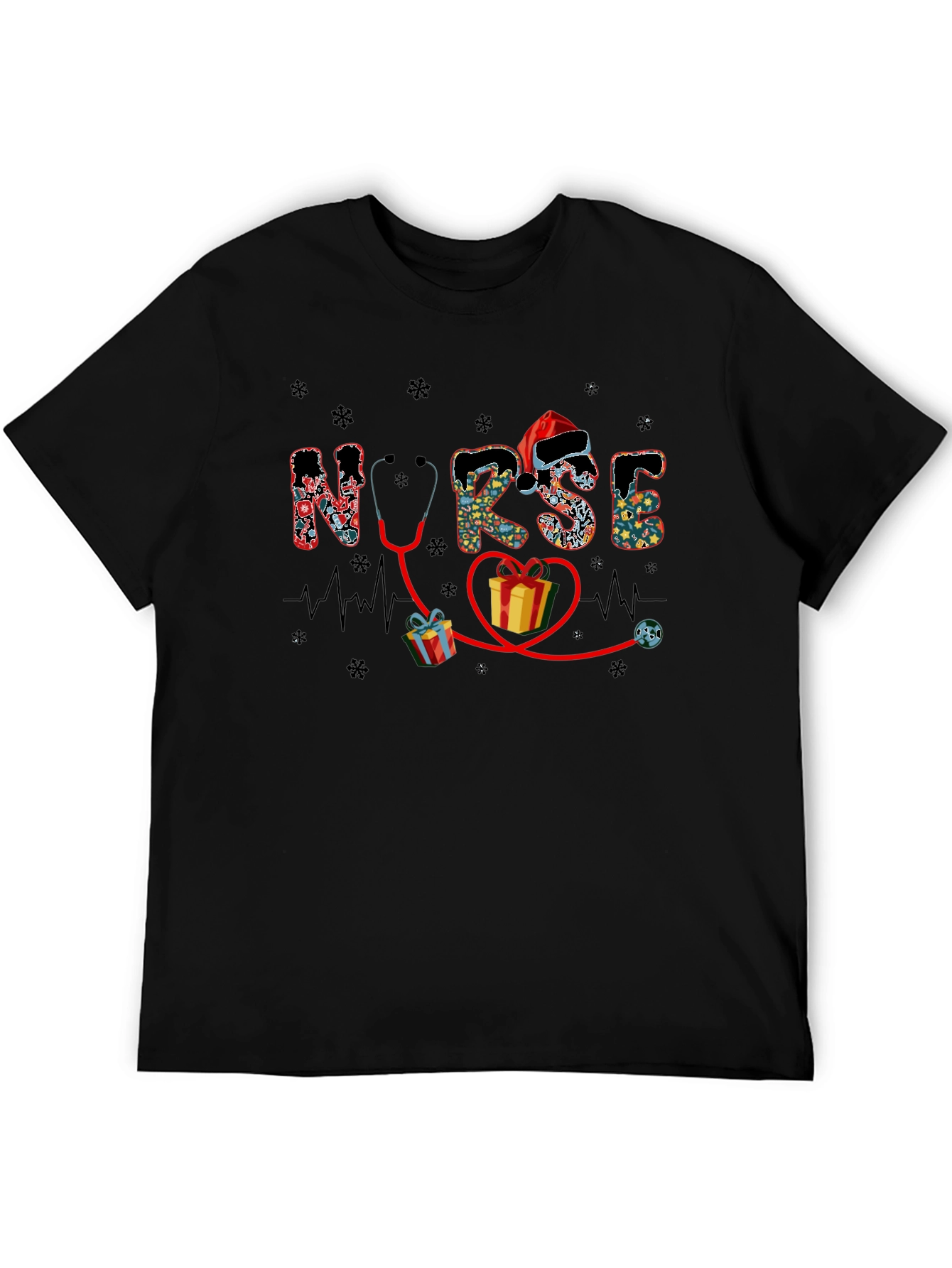 Festive Nurse Holiday Graphic Tee