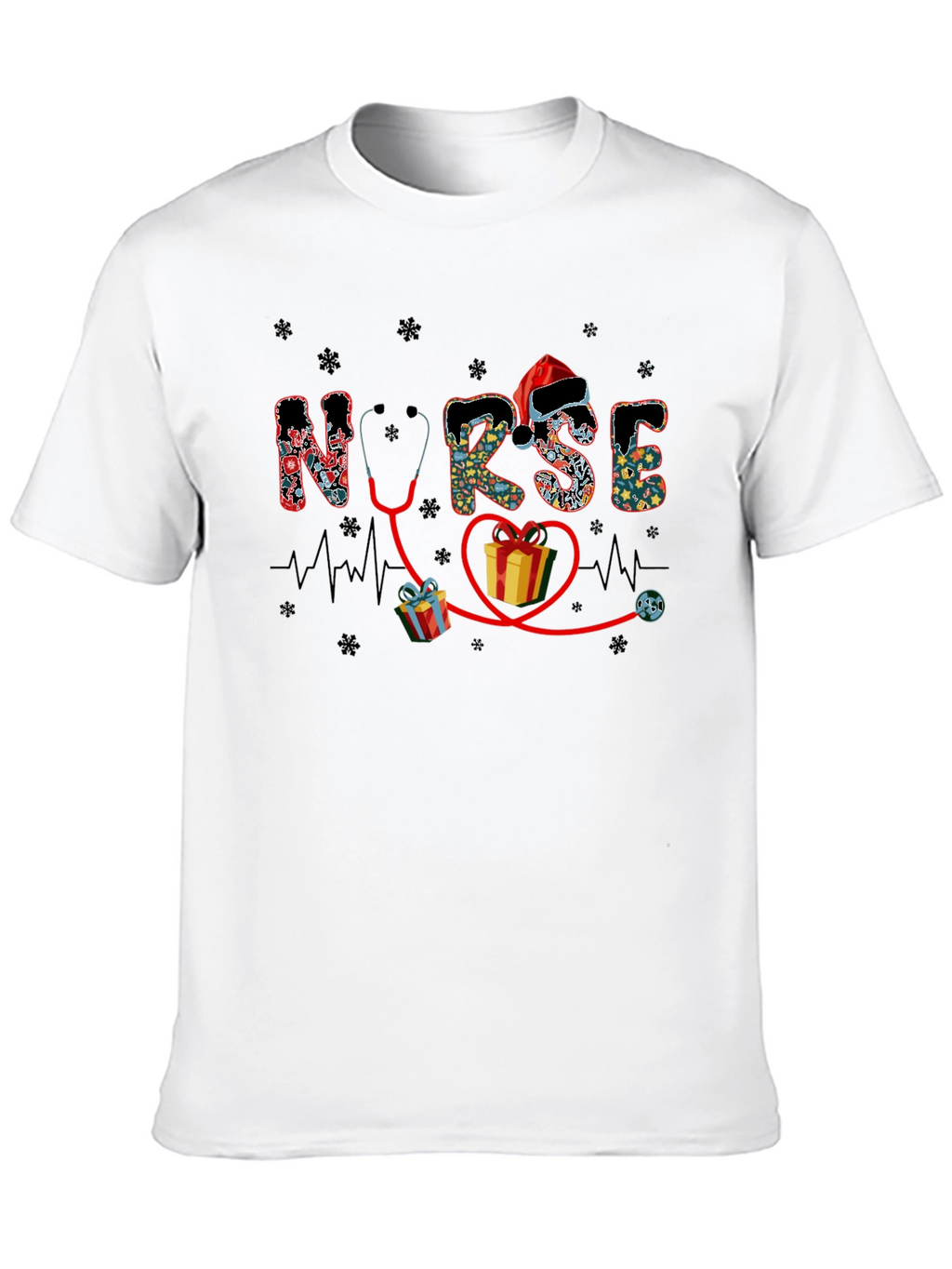 Festive Nurse Holiday Graphic Tee