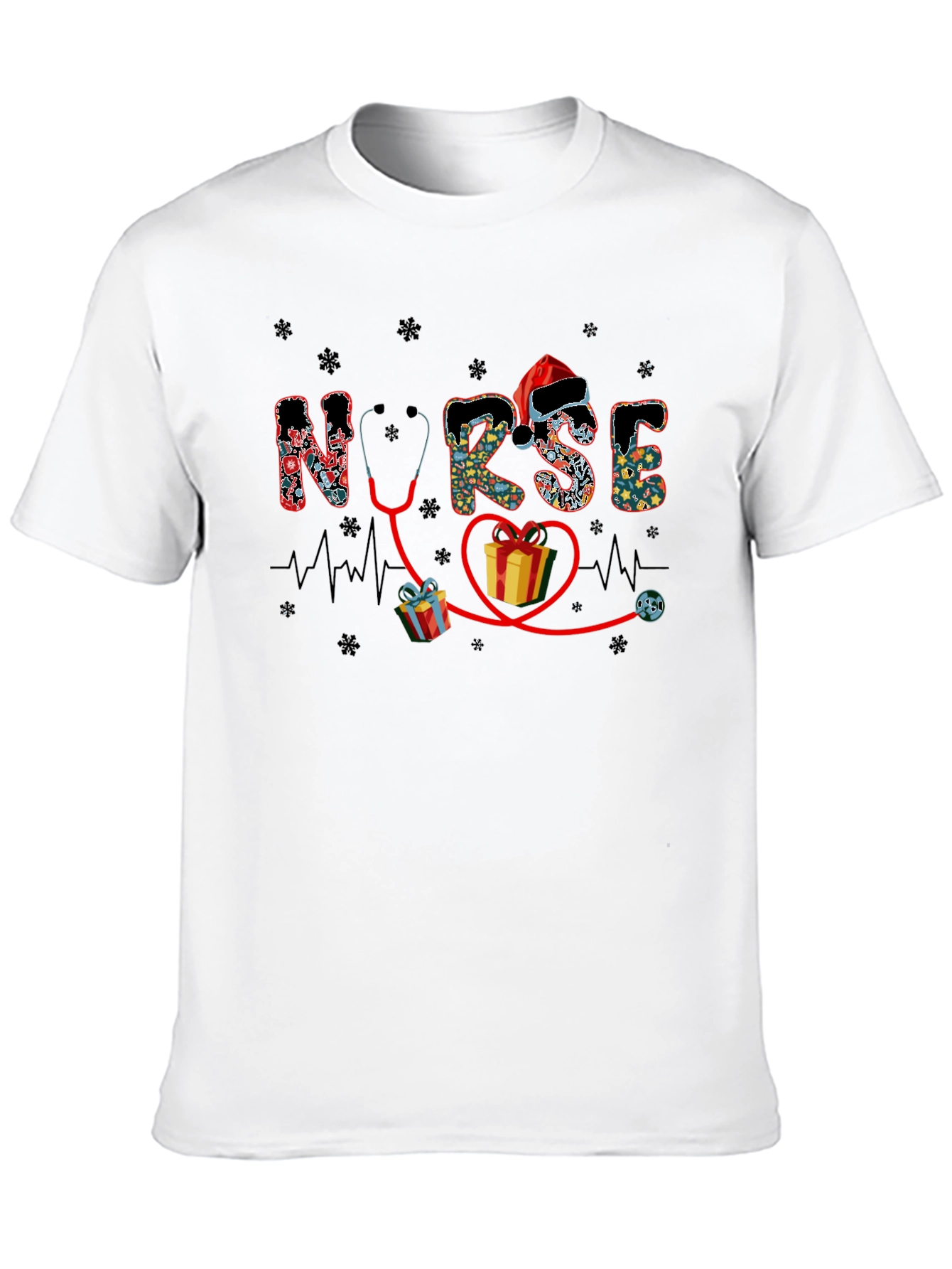 Festive Nurse Holiday Graphic Tee