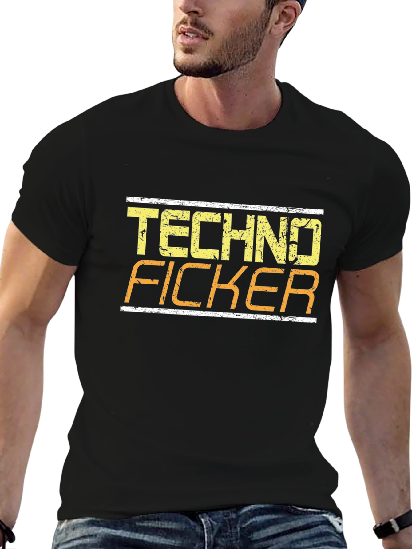 Techno Ficker Graphic Tee - Black T-Shirt