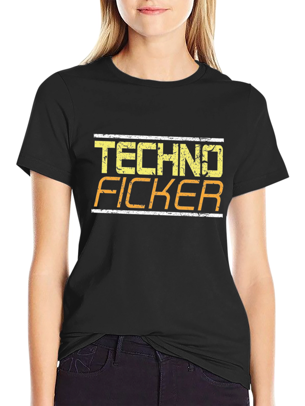 Techno Ficker Graphic Tee - Black T-Shirt