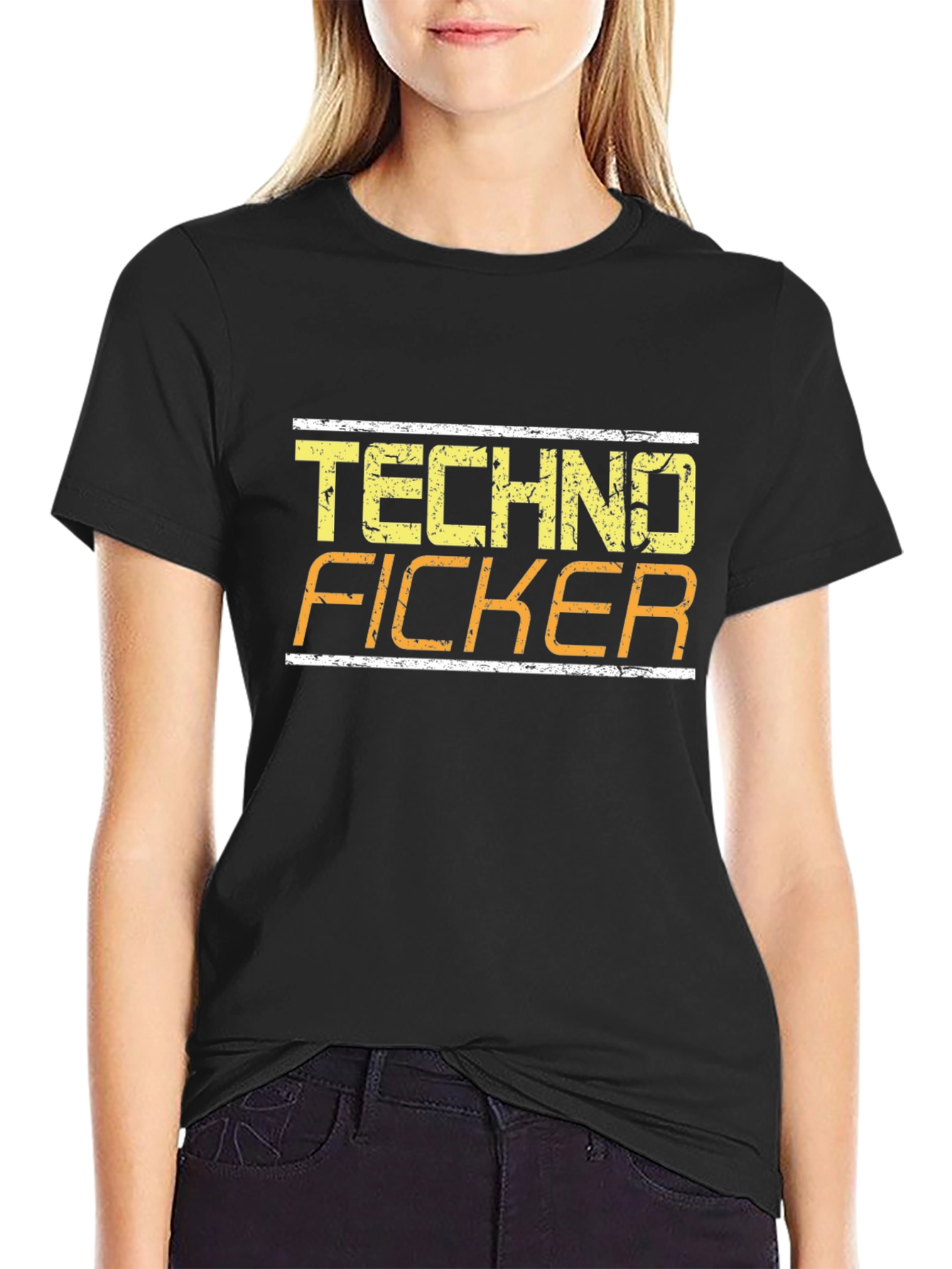 Techno Ficker Graphic Tee - Black T-Shirt