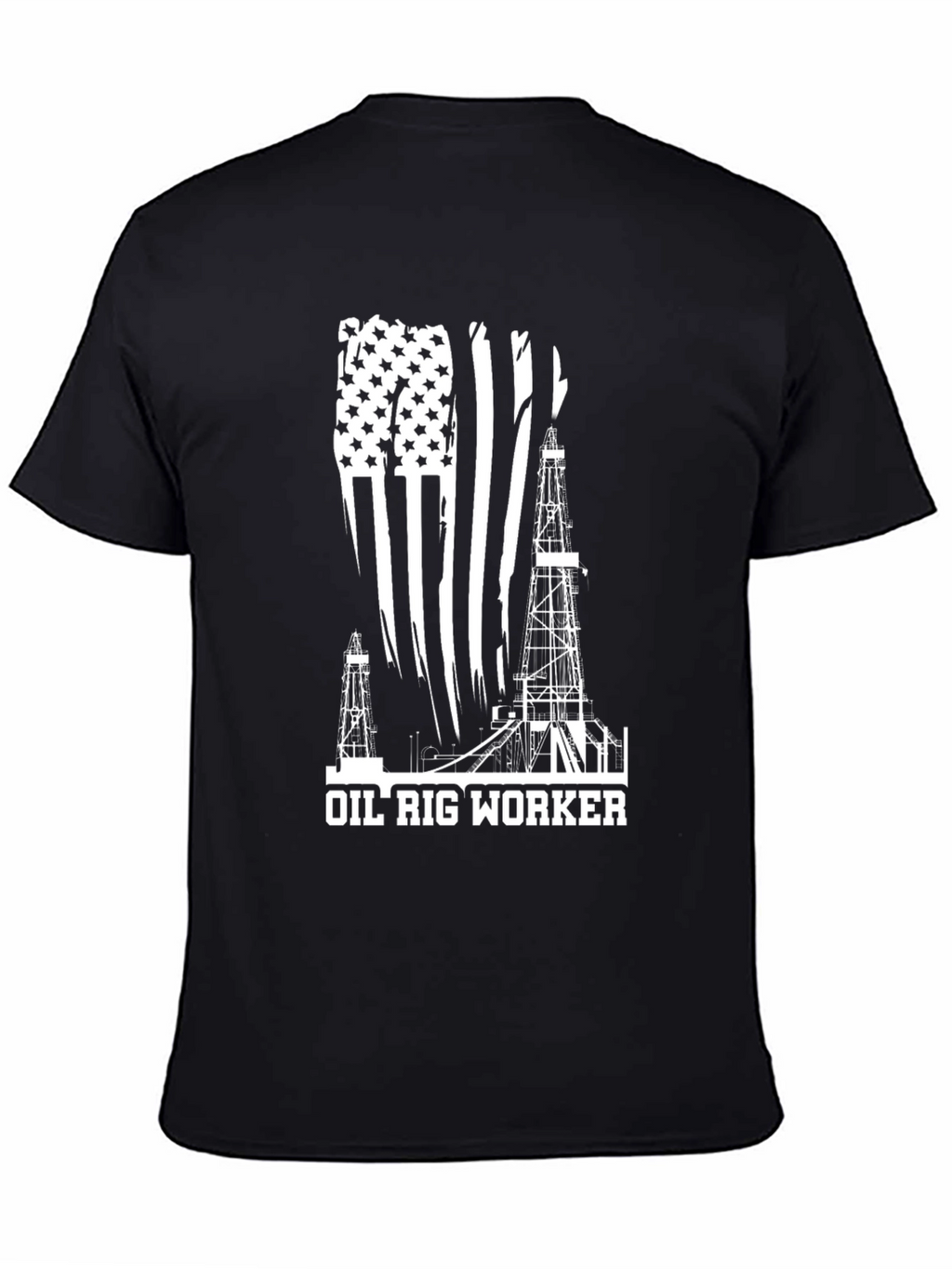 Oil Rig Worker American Flag T-Shirt