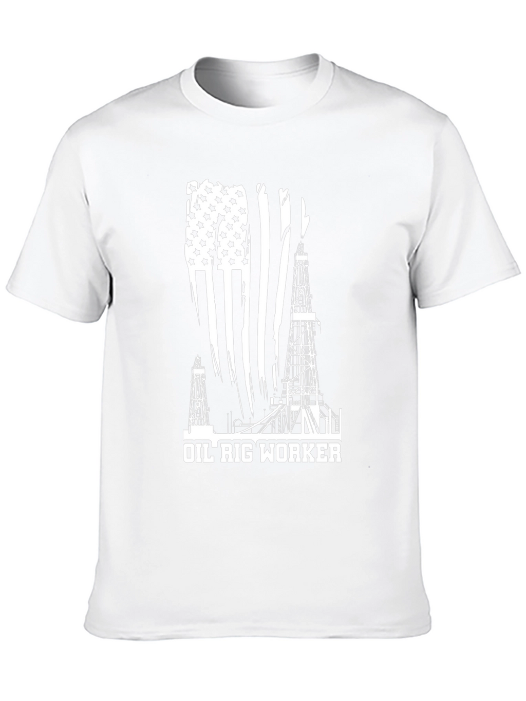 Oil Rig Worker American Flag T-Shirt