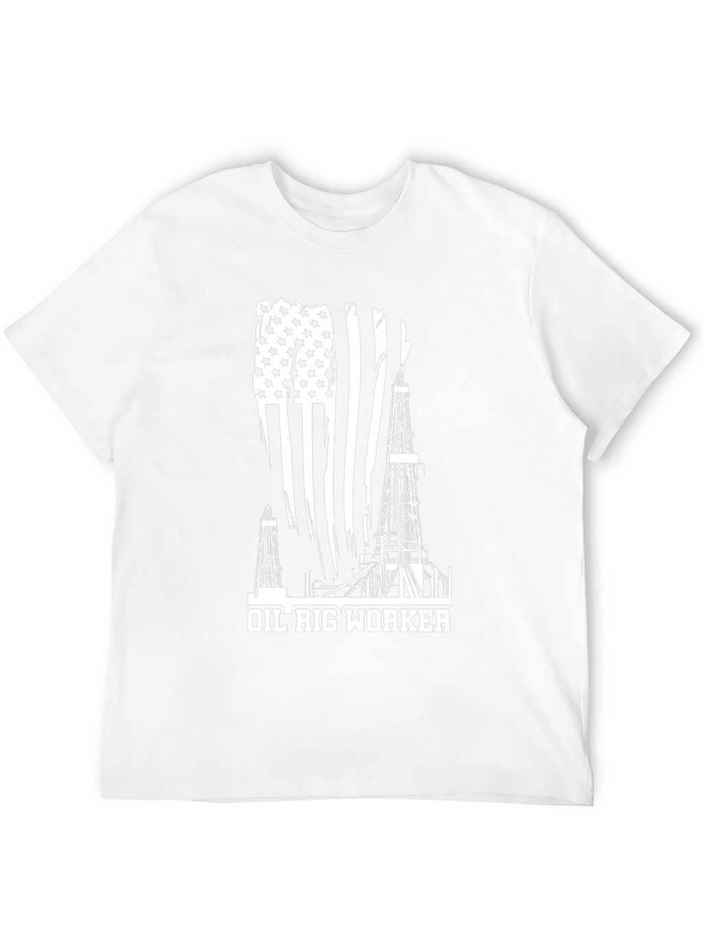 Oil Rig Worker American Flag T-Shirt