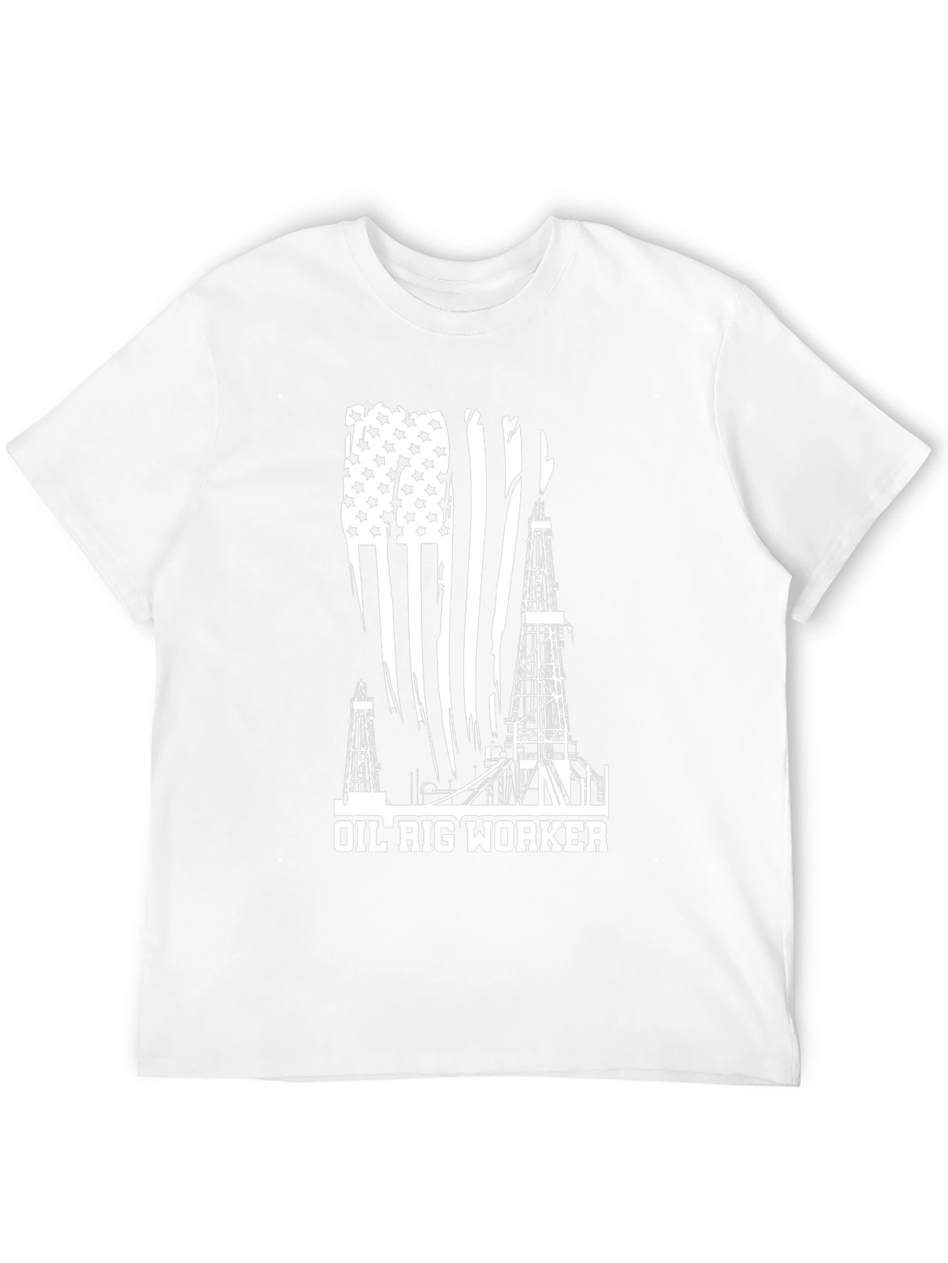 Oil Rig Worker American Flag T-Shirt