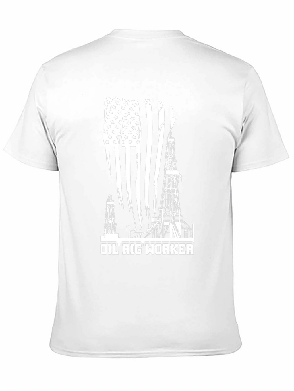 Oil Rig Worker American Flag T-Shirt
