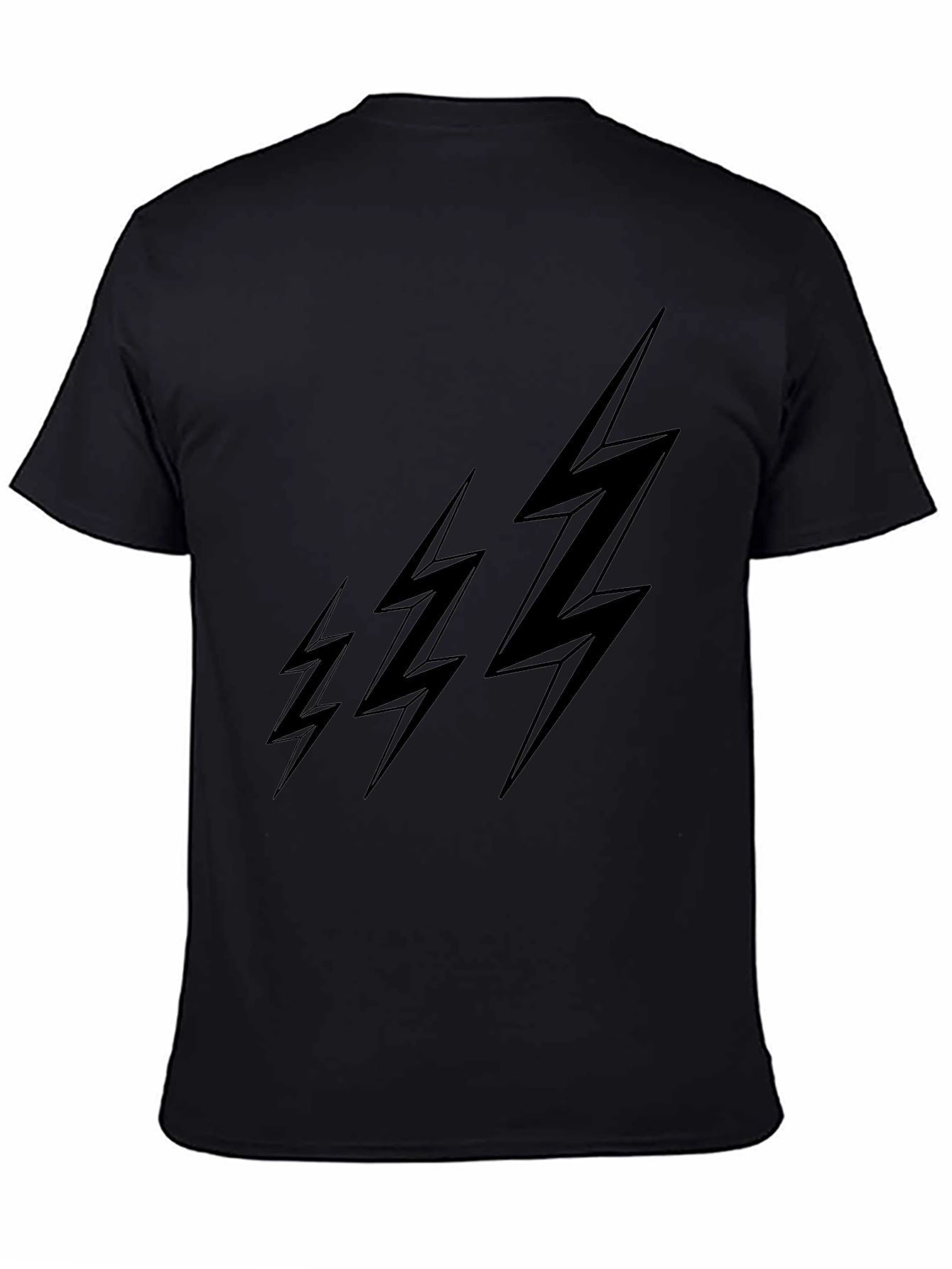 Black Lightning Bolt T-Shirt - Modern Graphic Tee