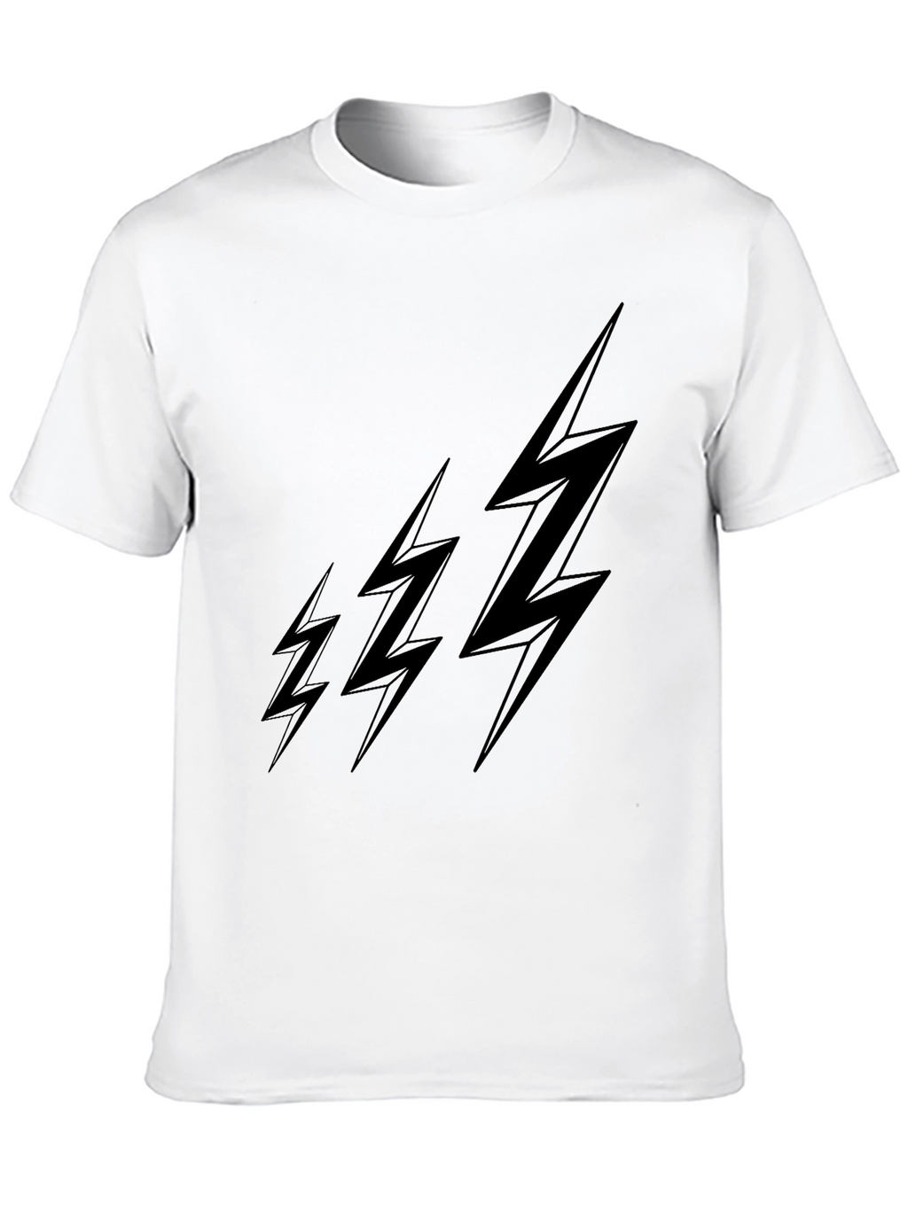 Black Lightning Bolt T-Shirt - Modern Graphic Tee