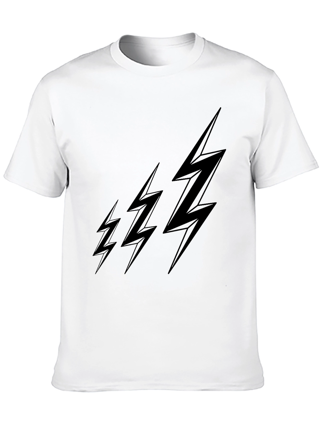 Black Lightning Bolt T-Shirt - Modern Graphic Tee