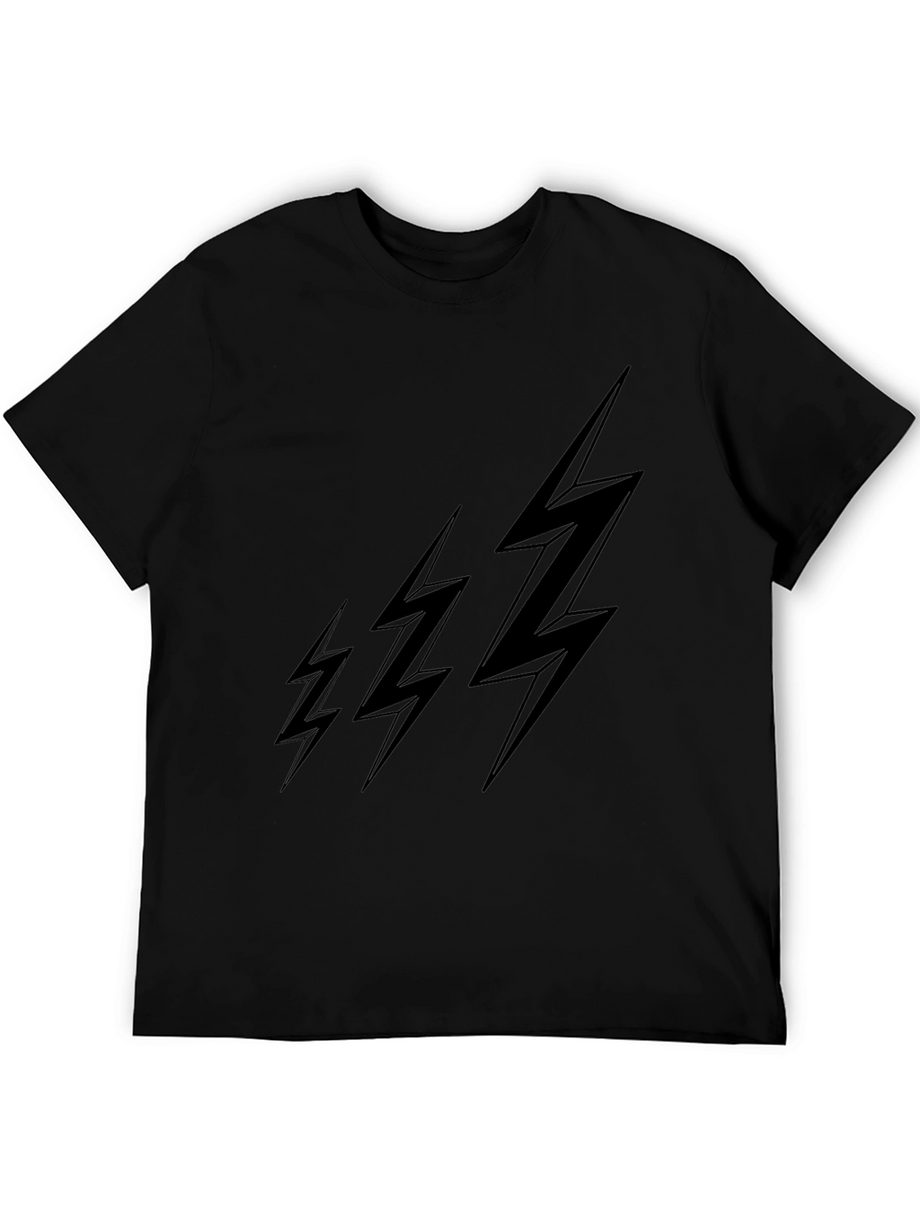 Black Lightning Bolt T-Shirt - Modern Graphic Tee