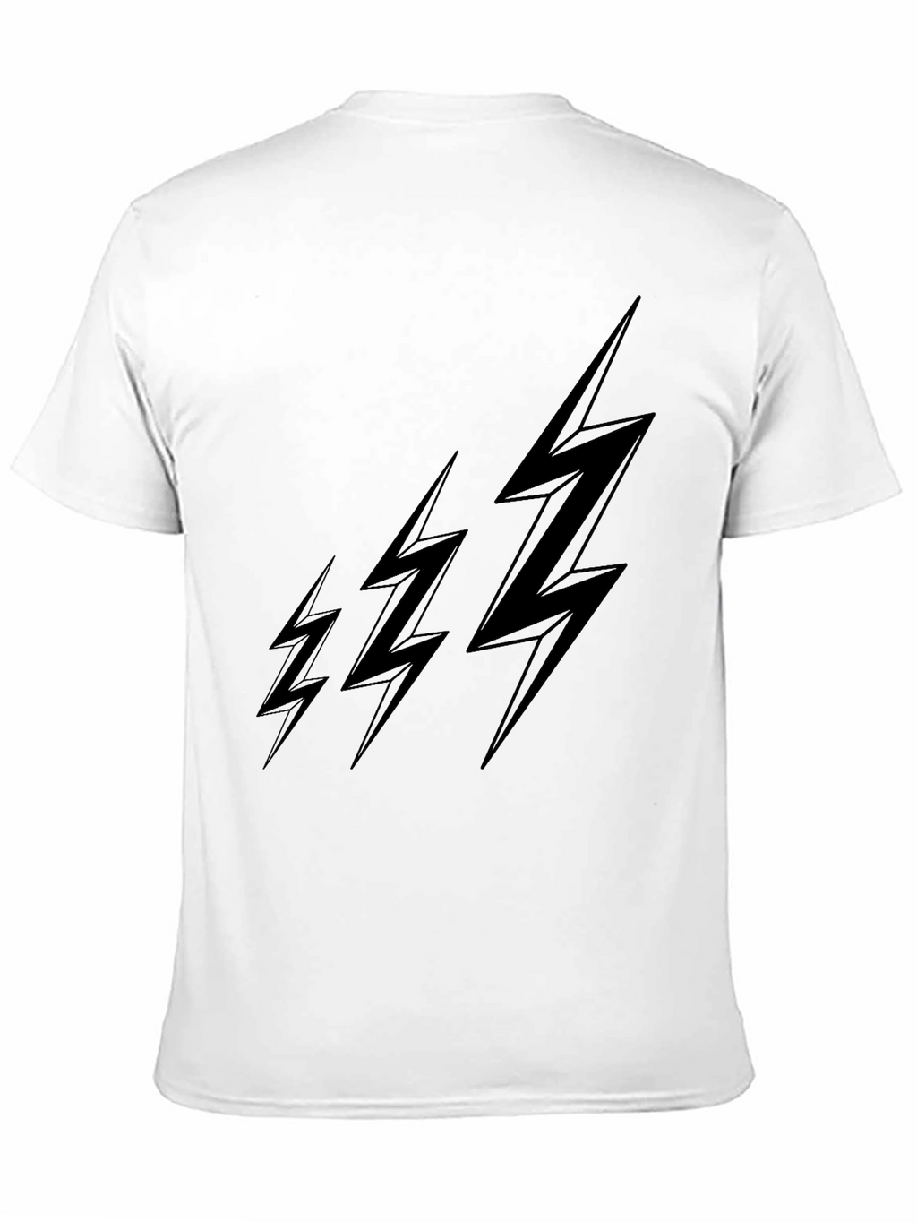 Black Lightning Bolt T-Shirt - Modern Graphic Tee
