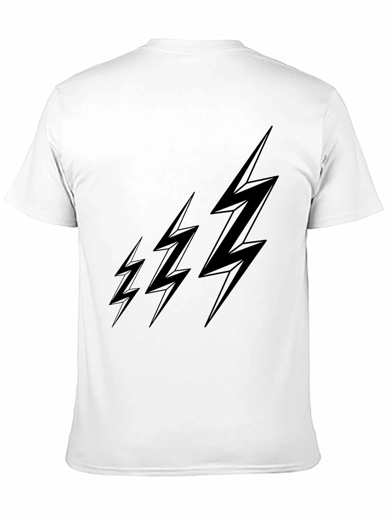 Black Lightning Bolt T-Shirt - Modern Graphic Tee