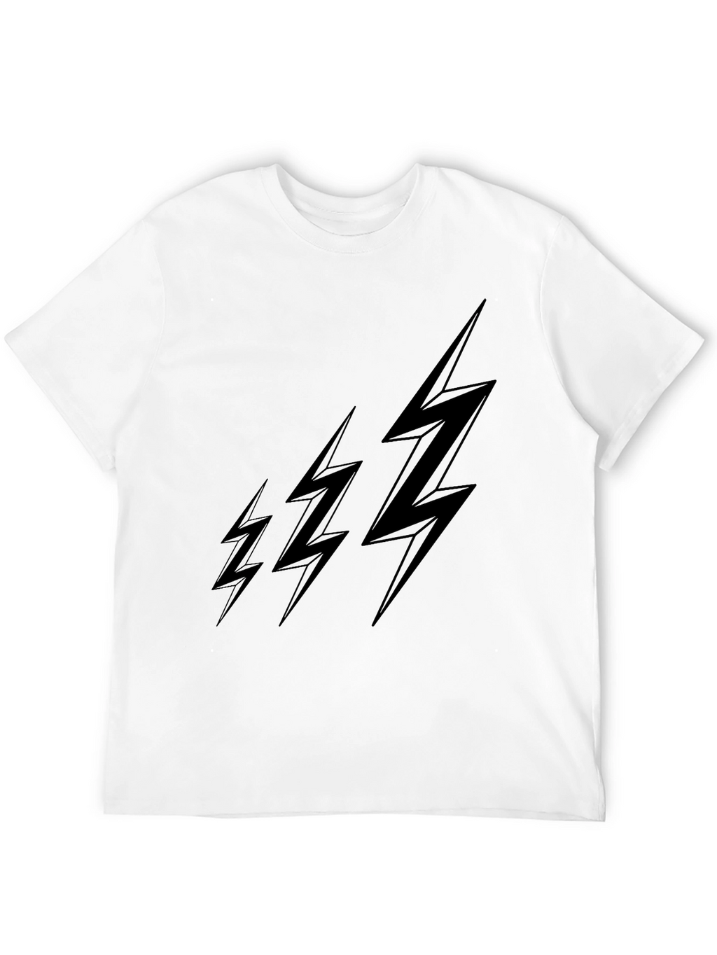 Black Lightning Bolt T-Shirt - Modern Graphic Tee