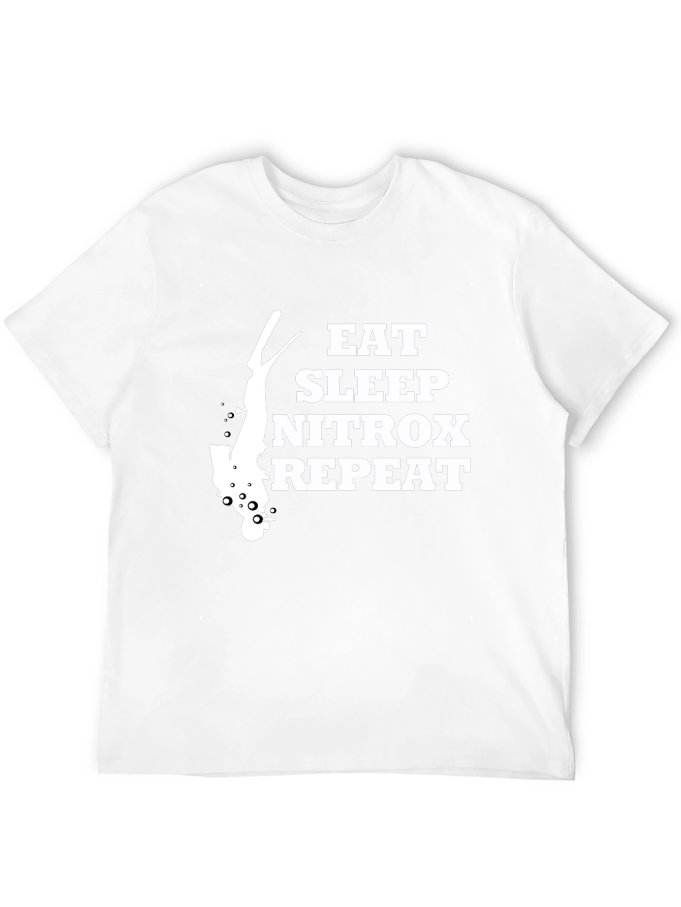 Eat Sleep Nitrox Repeat Black T-Shirt - Diver Gift