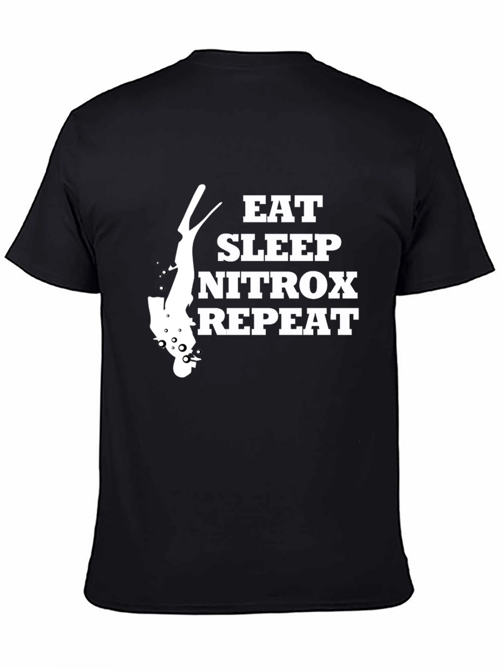 Eat Sleep Nitrox Repeat Black T-Shirt - Diver Gift