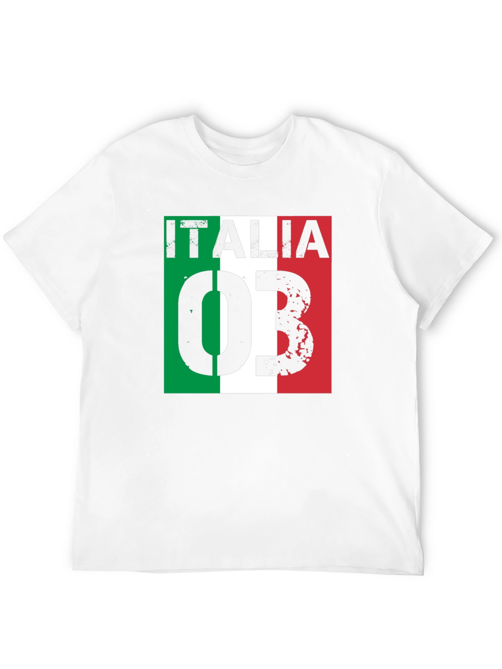 Italia T-Shirt Mens Fashion Tee Italian Flag Design