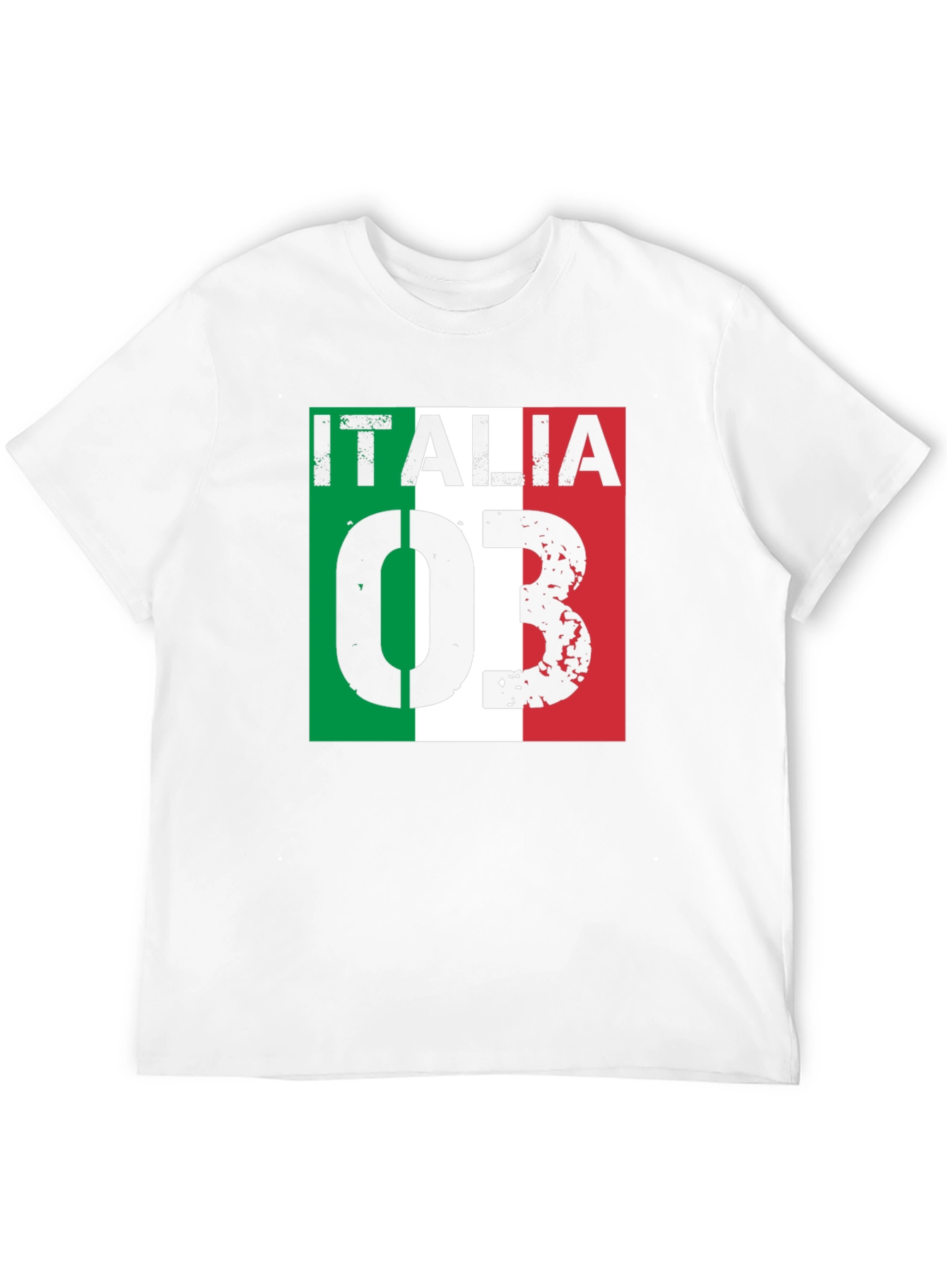 Italia T-Shirt Mens Fashion Tee Italian Flag Design