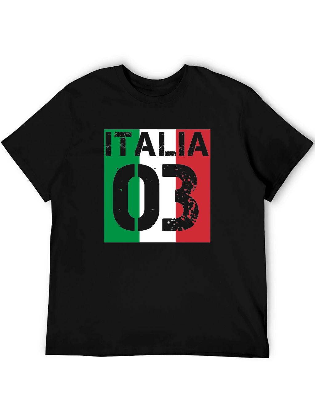 Italia T-Shirt Mens Fashion Tee Italian Flag Design