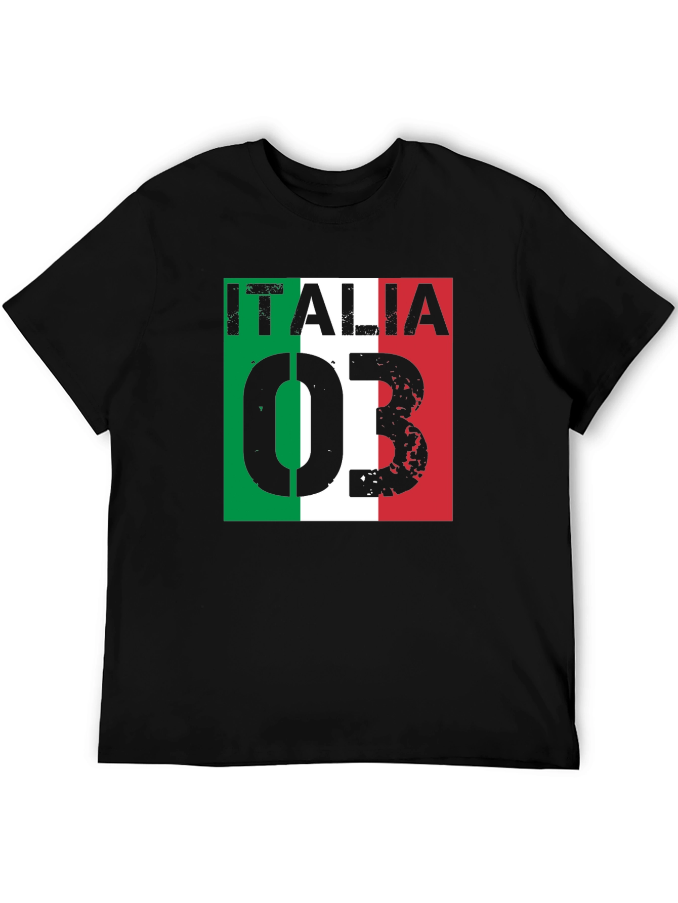 Italia T-Shirt Mens Fashion Tee Italian Flag Design