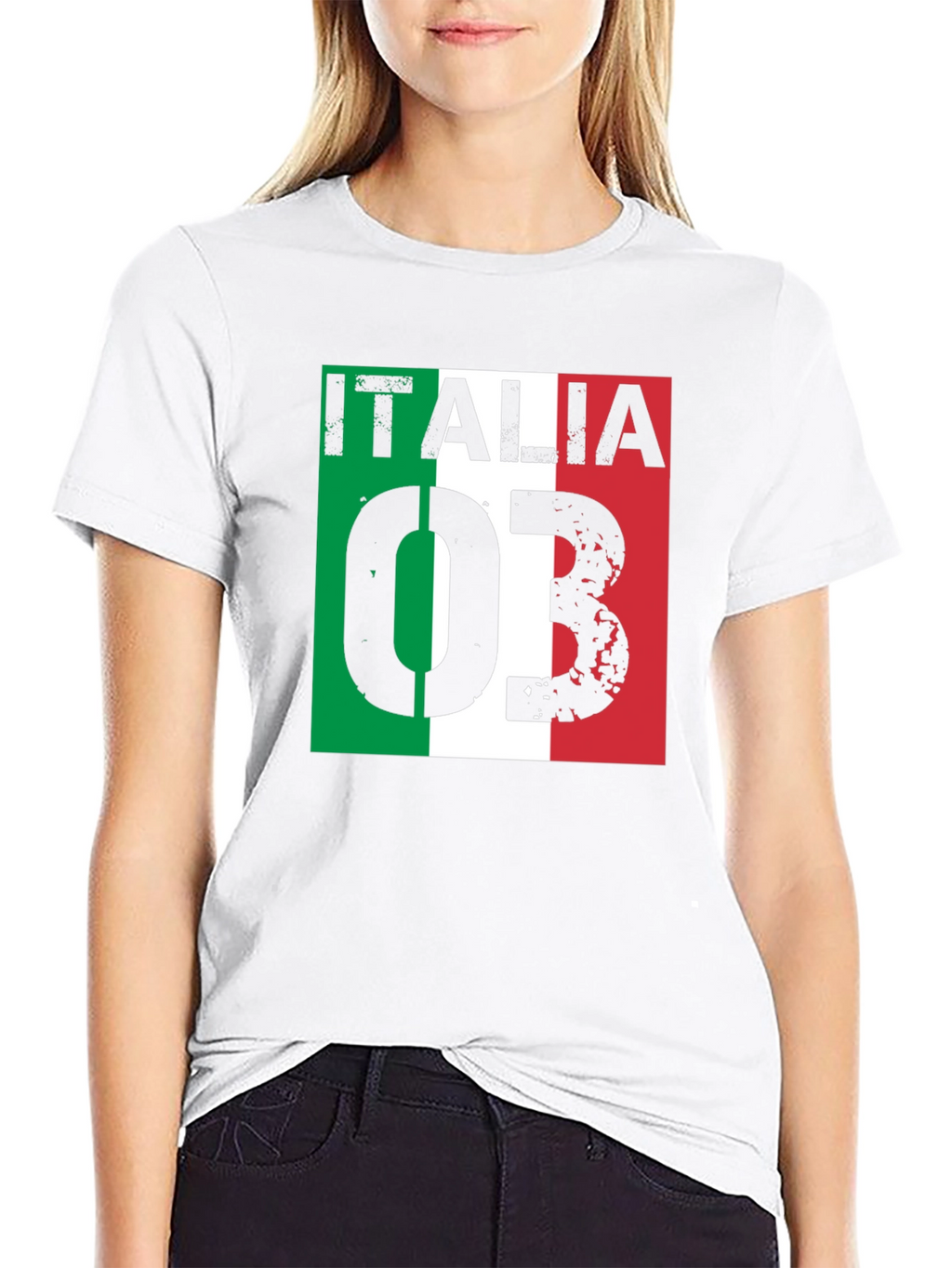 Italia T-Shirt Mens Fashion Tee Italian Flag Design