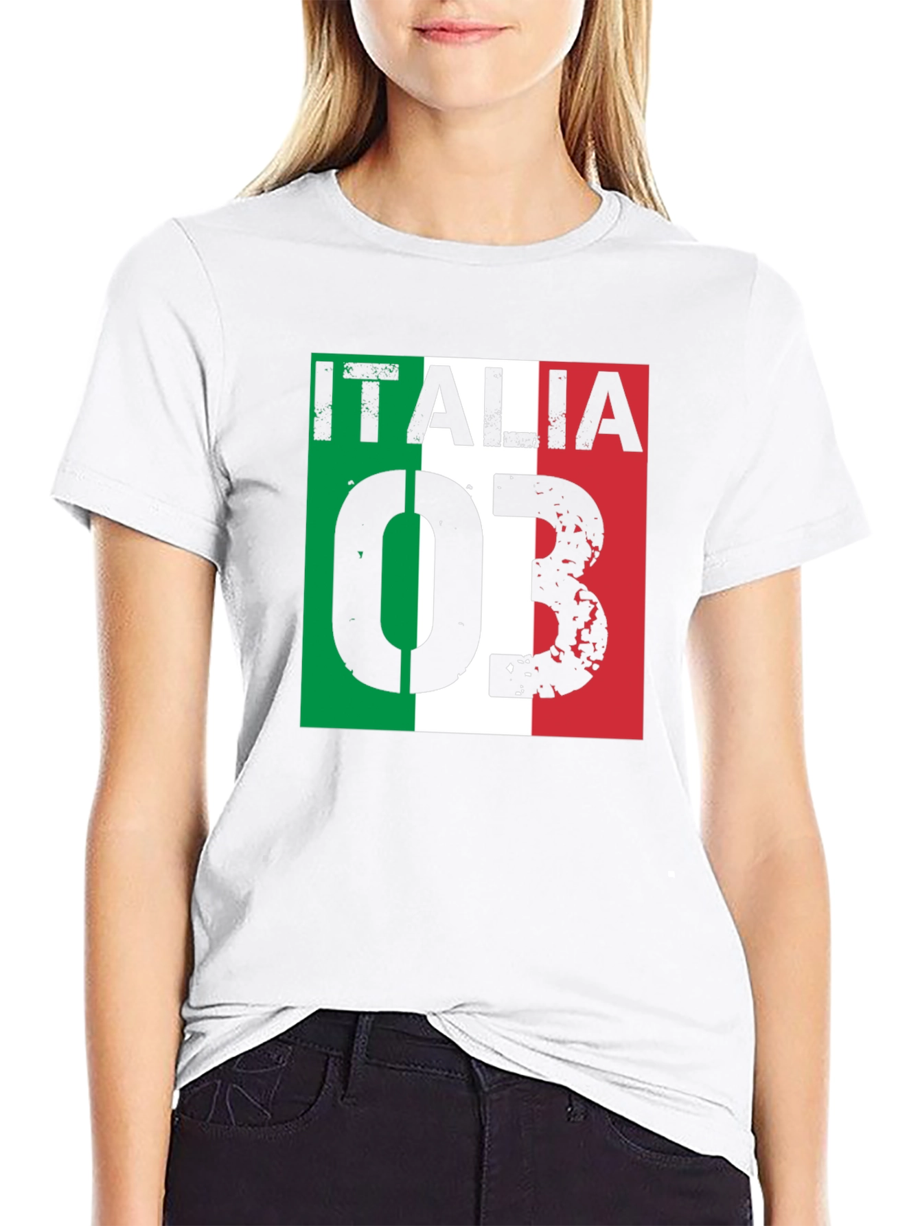 Italia T-Shirt Mens Fashion Tee Italian Flag Design
