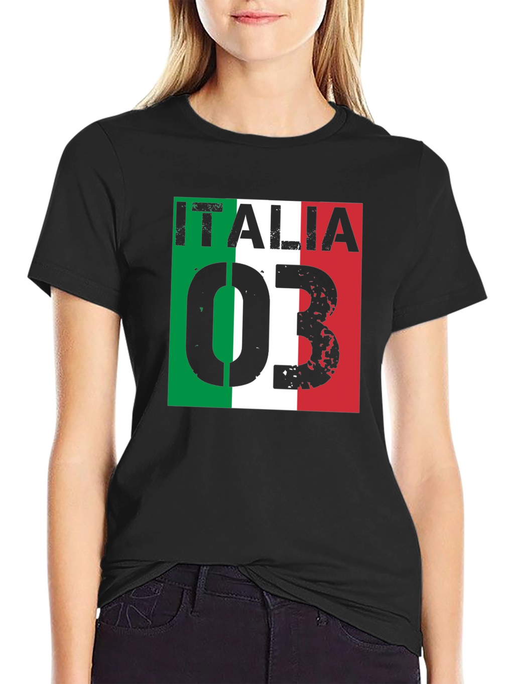 Italia T-Shirt Mens Fashion Tee Italian Flag Design