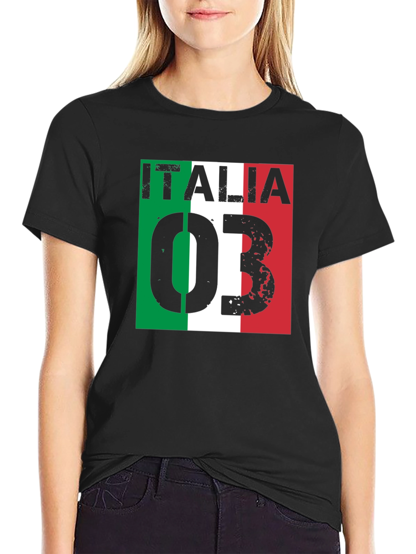 Italia T-Shirt Mens Fashion Tee Italian Flag Design