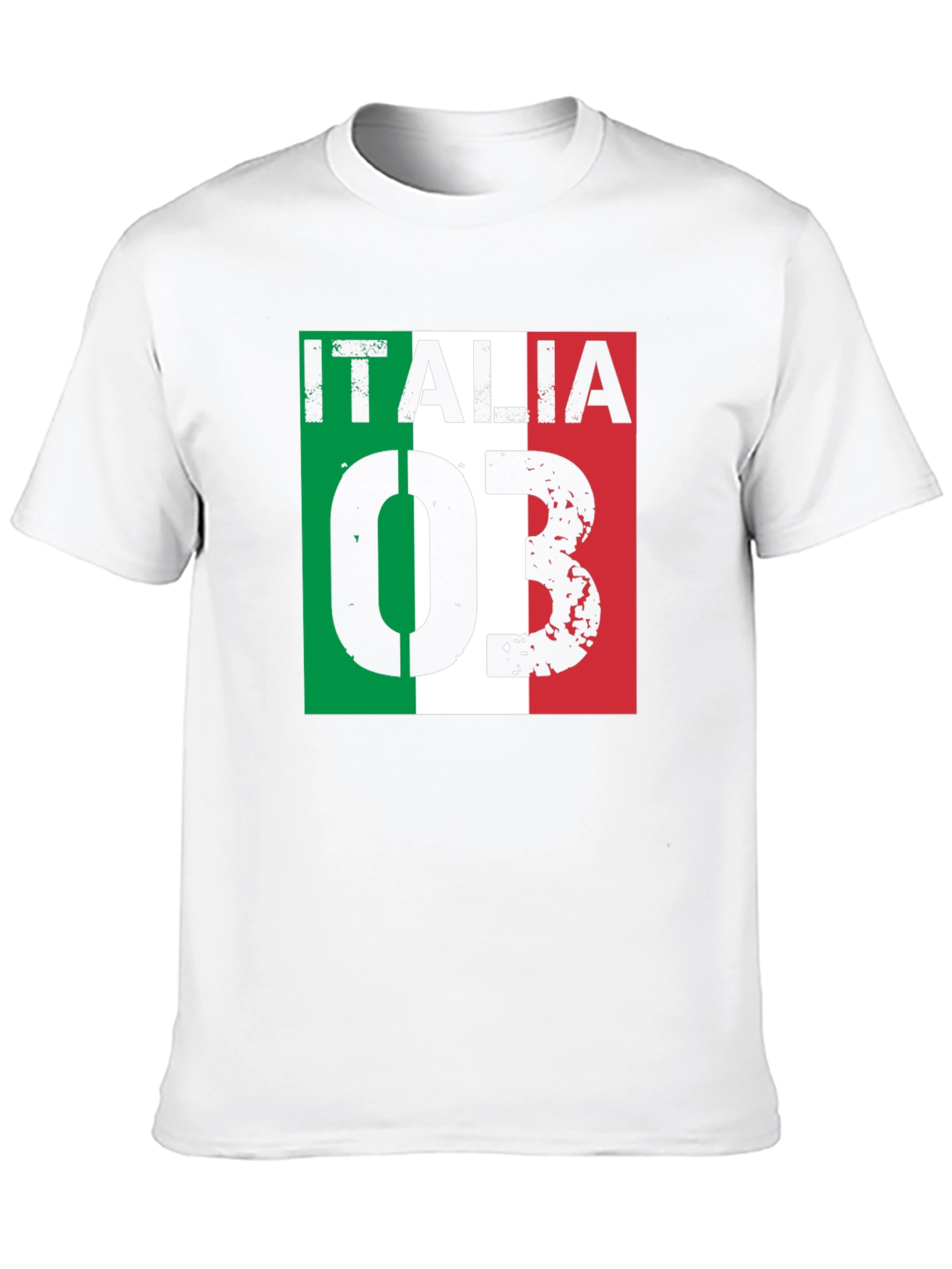 Italia T-Shirt Mens Fashion Tee Italian Flag Design