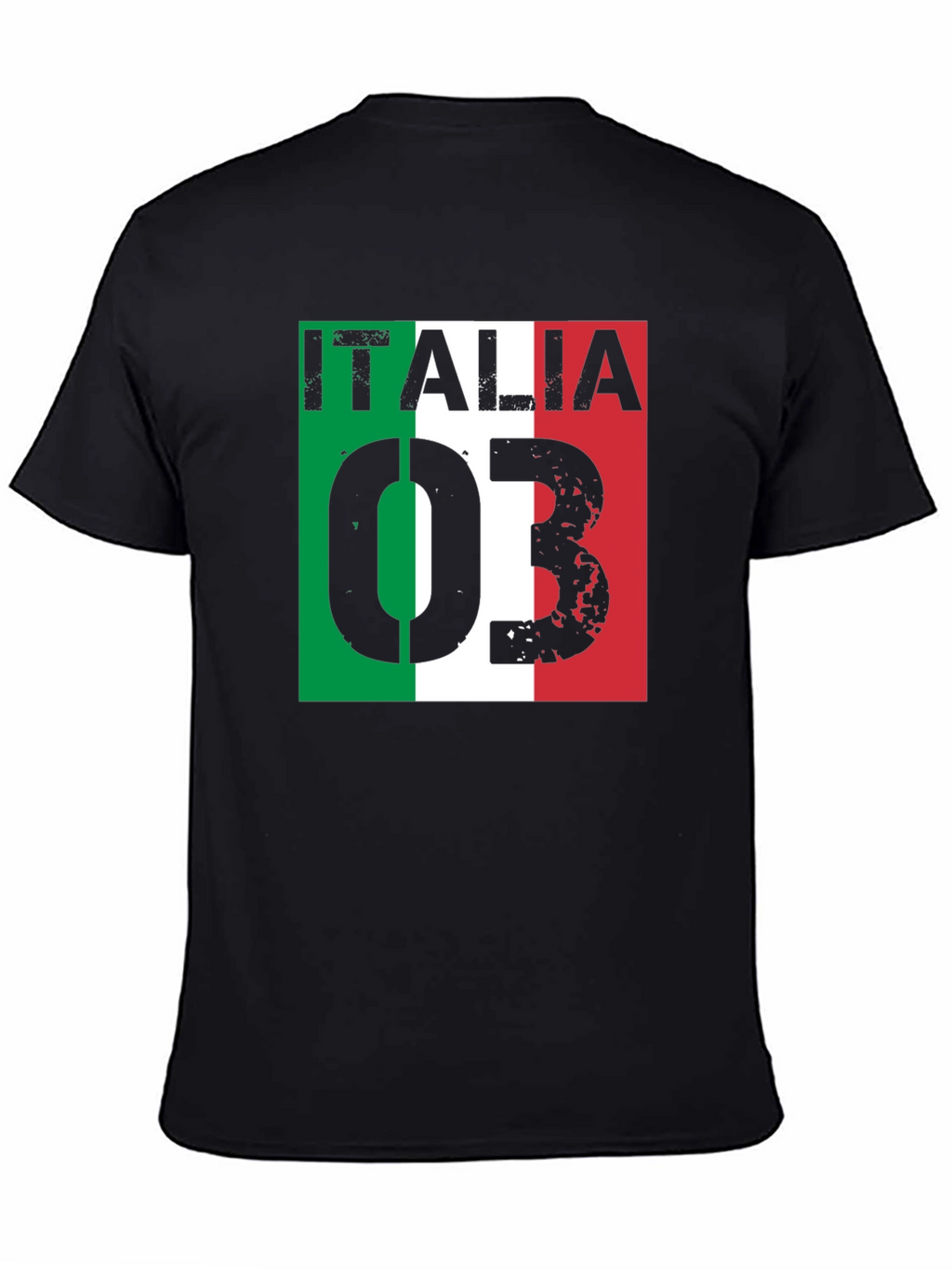 Italia T-Shirt Mens Fashion Tee Italian Flag Design