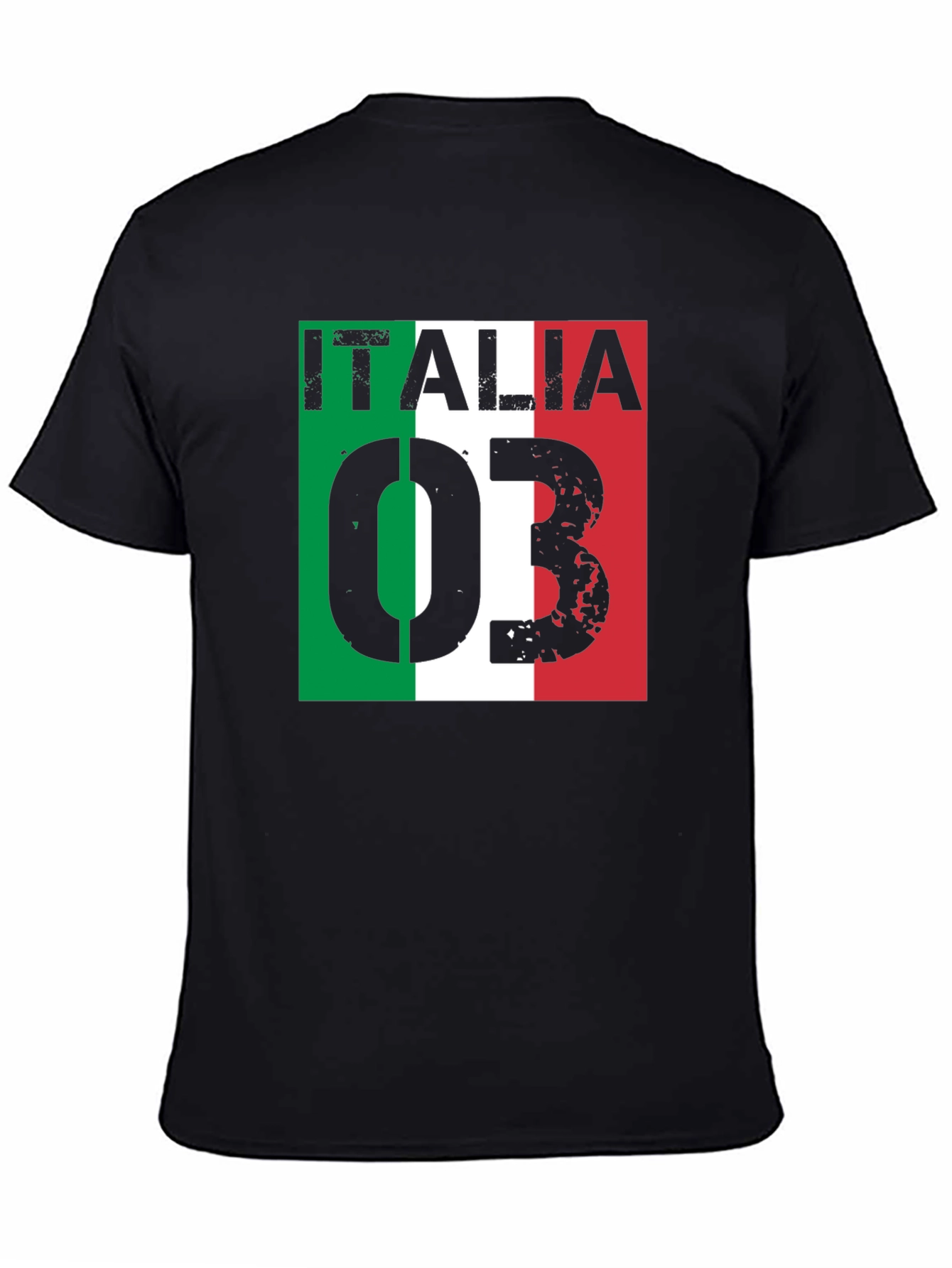 Italia T-Shirt Mens Fashion Tee Italian Flag Design