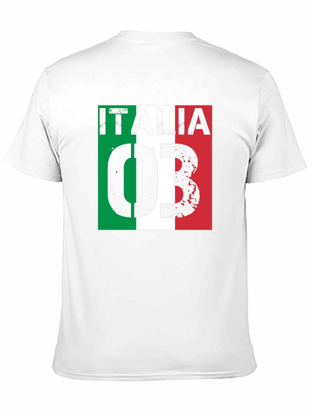 Italia T-Shirt Mens Fashion Tee Italian Flag Design