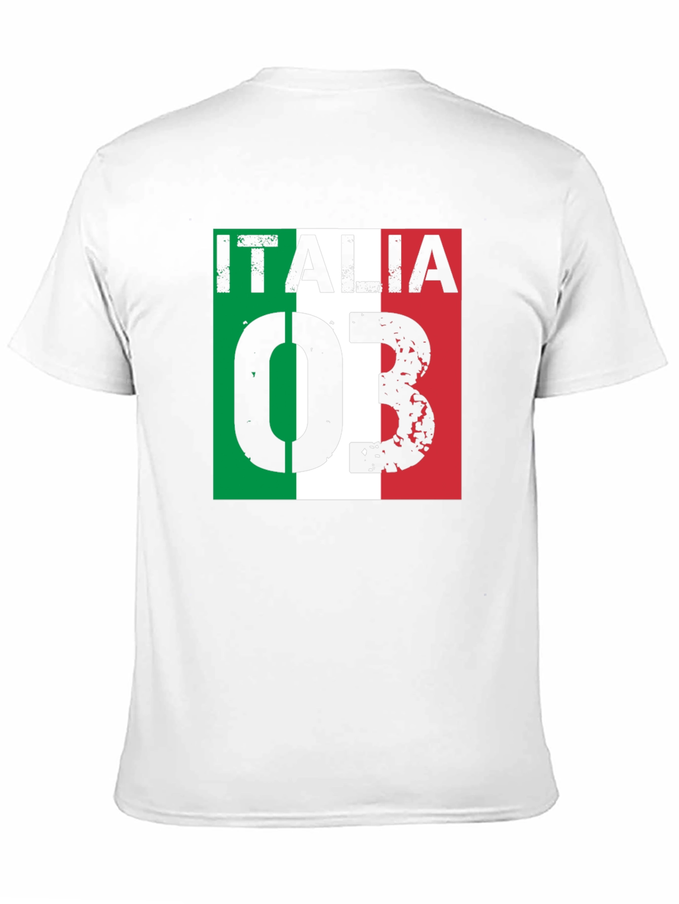 Italia T-Shirt Mens Fashion Tee Italian Flag Design