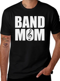 Band Mom T-Shirt - Music Treble Clef Graphic Tee