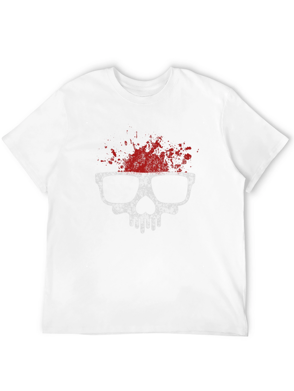 Skull with Glasses T-Shirt - Grunge Style