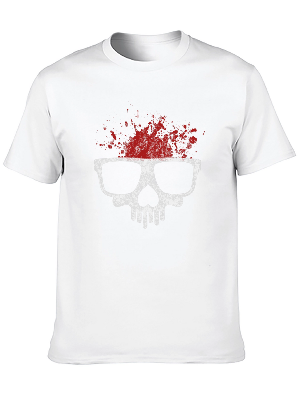 Skull with Glasses T-Shirt - Grunge Style