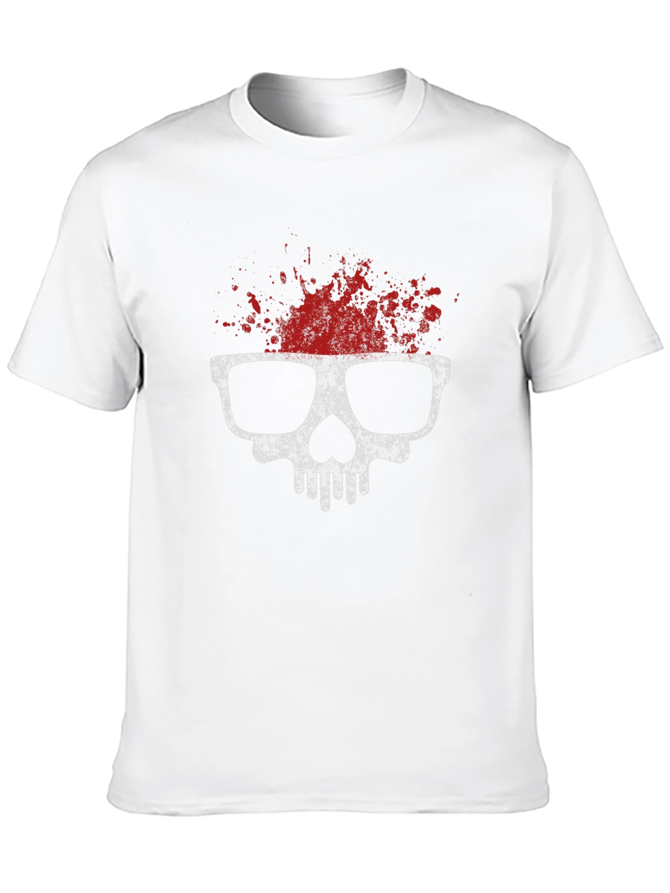 Skull with Glasses T-Shirt - Grunge Style
