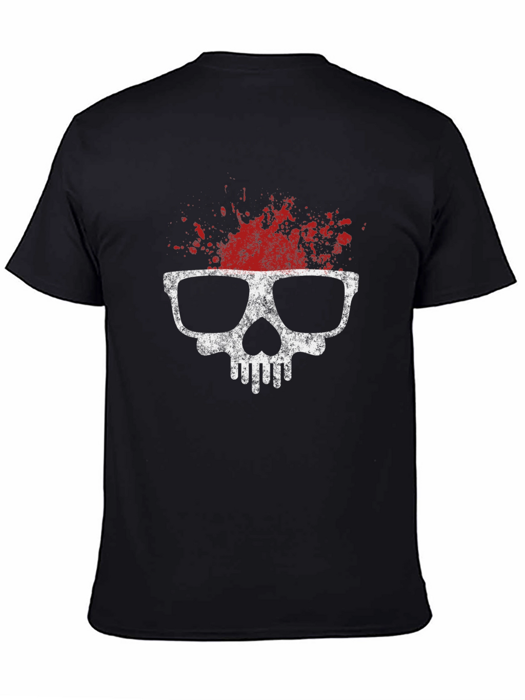Skull with Glasses T-Shirt - Grunge Style